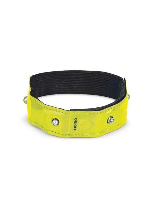 hi!™ VISIBLE Brățară reflectorizantă cu 4 LED-uri roșii