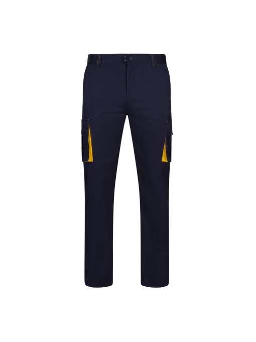 hi!™ VL FIDES Pantaloni extensibili cu buzunare multiple (240g/m²), în două tonuri, din bumbac (46%), EME (38%) și poliester (16%)