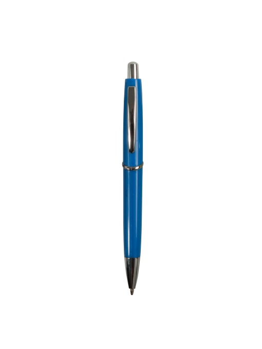 ON™ ABS plastic snap pen with coloured barrel and metal clip, jumbo refill