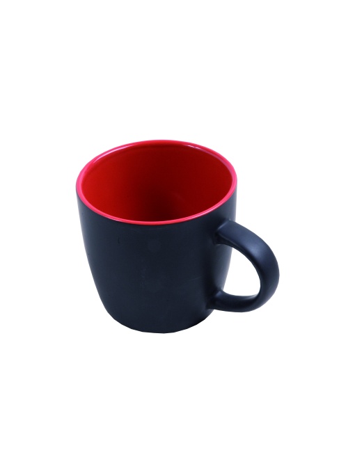 ON™ Ceramic black mug with interior colored (box) (0.35 L)