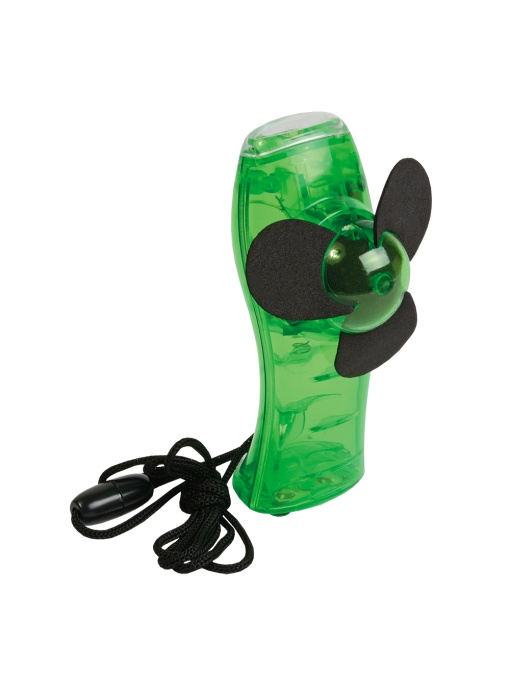 ON™ Mini ventilator de buzunar cu lanternă cu 2 LED-uri încorporată (bateriile AA nu sunt incluse)