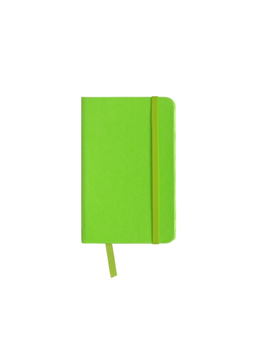 ON™ Notebook din PVC cu elastic colorat, foi albe (80 pagini), semn de carte satinat