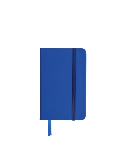 ON™ PVC notebook with coloured elastic, ruled sheets (80 pages), satin bookmark
