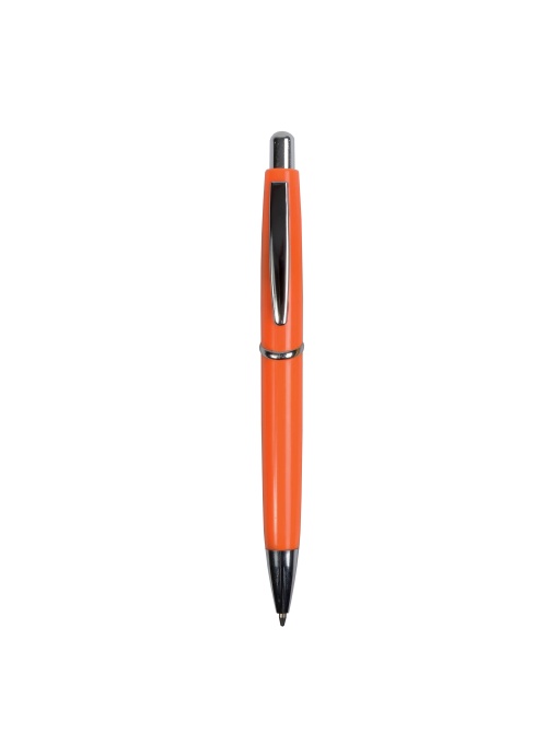 ON™ ABS plastic snap pen with coloured barrel and metal clip, jumbo refill