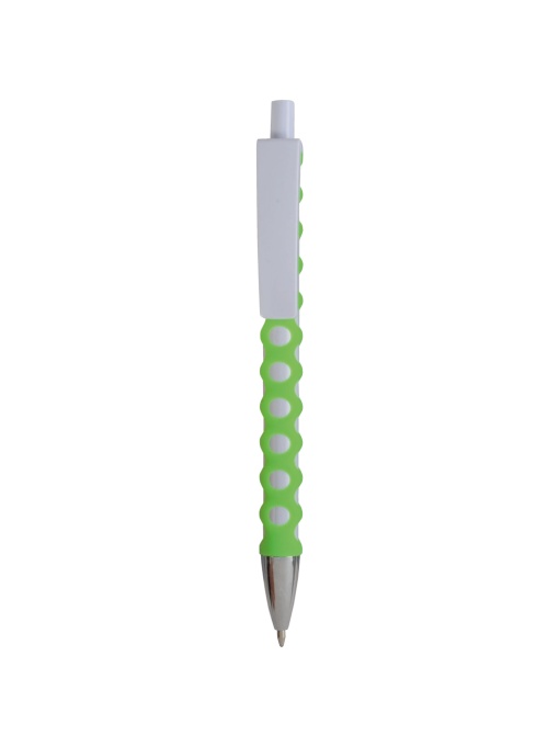 ON™ Pix cu clic din plastic, corp alb, clips și buton