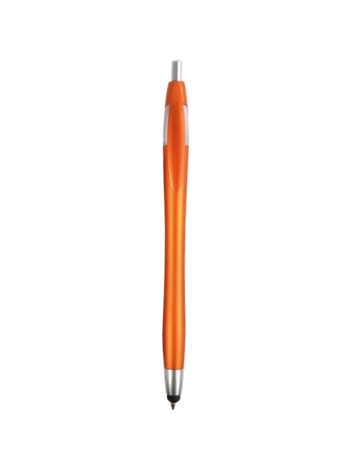 ON™ Plastic snap pen with touchscreen rubber tip