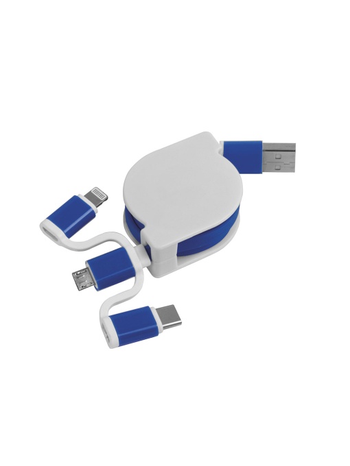 ON™ Retractable charging cable USB, Type-C, lightning and micro USB