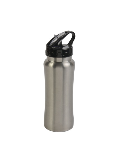 ON™ Single wall stainless steel sport bottle with drinking straw (600 ml)