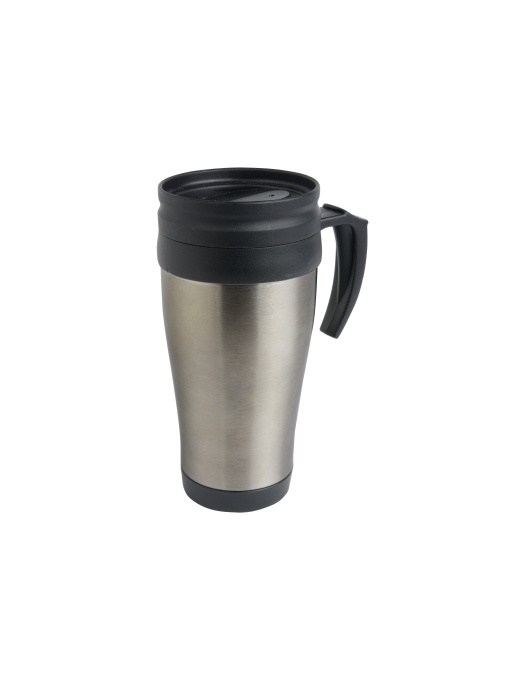 ON™ Stainless steel thermal mug (400 ml) with plastic inner wall, lid and handle