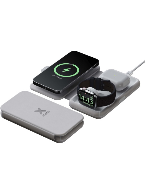 PF™ Încărcător wireless de călătorie Xtorm XWF31 3-în-1 pliabil 15W