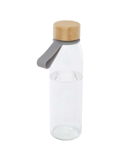 PF™ Porto 500 ml glass water bottle with silicone handle and bamboo lid - Img 1