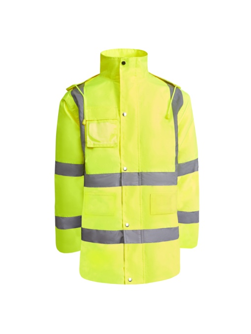 RO™ MERAK | Combined padded high-visibility parka | Shell: 100 % waterproof laminated polyester / Lining: 100 % polyester / Wadding: 100 % polyester | 395 gsm
