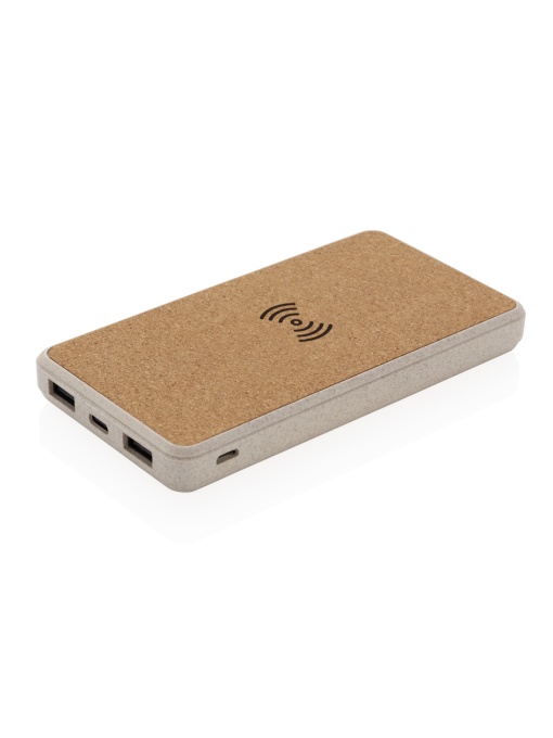 XD™ Cork and Wheat Straw 8.000 mAh 5W wireless powerbank
