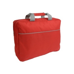 600D polyester briefcase with handle and zip closure
