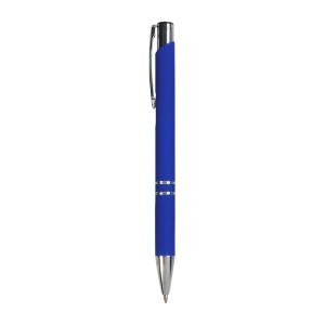 Aluminium snap pen with rubberised grip with 2 chrome trim rings - Img 5