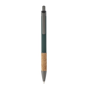 Aluminum pen with cork handle, burnished clip, top and tip - Img 9