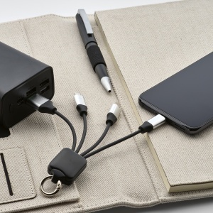 AO Sagan 4-in1 Cable rTPR. Backlit logo and hanging loop