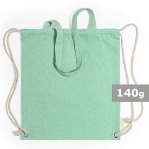 AX™ Geantă de bumbac reciclat 2 în 1, geantă cu șnur și geantă de cumpărături - Img 8