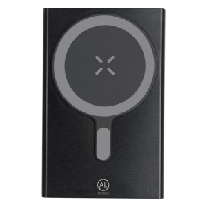 AX™ Power bank din aluminiu reciclat magnetic wireless 5000 mAh, încărcător wireless 15W