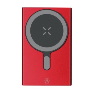 AX™ Power bank din aluminiu reciclat magnetic wireless 5000 mAh, încărcător wireless 15W