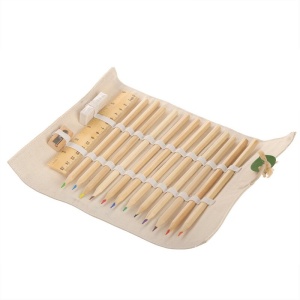 AX™ School set, pencil case, 12 pencils, ruler, eraser and pencil sharpener | Kaleb - Img 2