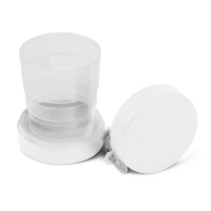 AX Cană de călătorie pliabilă 220 ml cu clemă tip carabină
