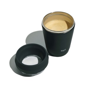AX Pahar Topl din oțel reciclat, capac patentat 360, 235 ml - Img 2
