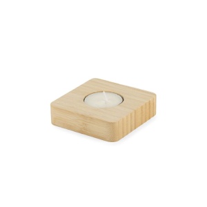 Bamboo candle holder with tealight LUMOS