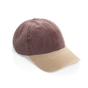 BEAU AWARE™ Washed 6 panel 270gsm cotton twill two tone cap - Img 4