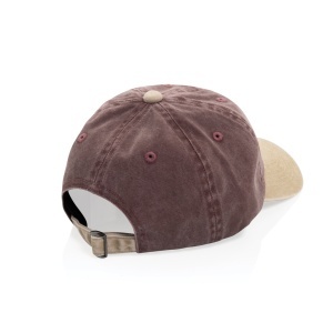BEAU AWARE™ Washed 6 panel 270gsm cotton twill two tone cap - Img 9