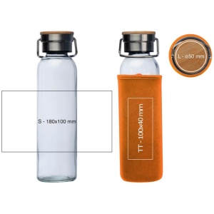 CM™ Sticlă de băut cu husă neopren, 600ml