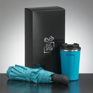 Co™ SET CĂLĂTOR: Cana termică NORDIC 350 ml și UMBRELĂ AUTOMATĂ COMPLETĂ