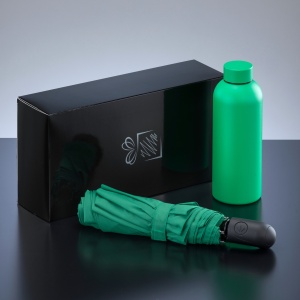 CO Active Set: sticlă termică pentru apă 500 ml și umbrelă automată