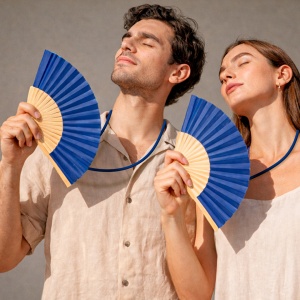 Crusoe - Hand Fan Bamboo/ Polyester - Img 3