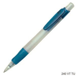 Gathered™ 240VT Pix Stilus din plastic, corp alb sablat, parti color transparent