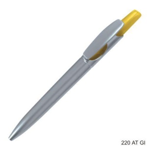 Gathered™ Pix Stilus din plastic, corp gri metalizat, parti color