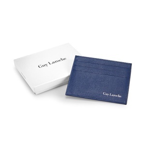 GC Real leather credit card holder guy laroche. blue