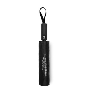 GC Spalding mini umbrella 3 section with striped handle, black - Img 2