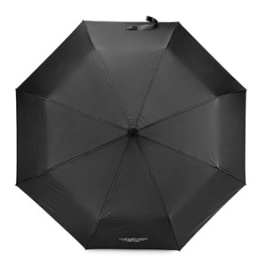 GC Umbrelă spalding mini cu 3 secțiuni și mâner cu dungi, negră