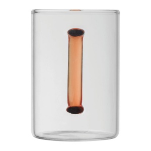 MC Pahar din sticlă cu mâner colorat, 250 ml