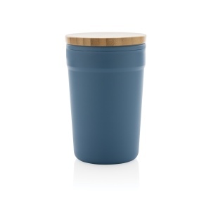 GRS certified recycled PP mug with bamboo lid - Img 7