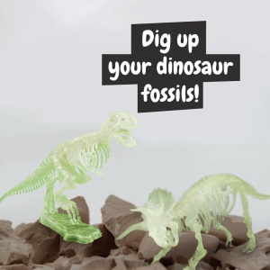 hi!™ 2 in 1 Fossil Excavation Kit III Joc educațional furnizat cu o pungă cadou din hârtie kraft (115 g/m²)