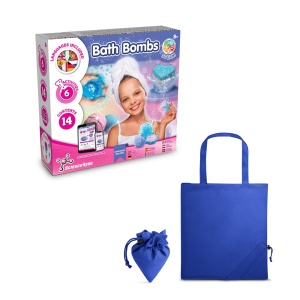 hi!™ Bath Bombs Kit V Joc educațional furnizat cu o pungă de cadou pliabilă 190T