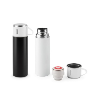 hi!™ COMANECI Double wall stainless steel bottle (90% recycled) with matte finish 490 mL - Img 5