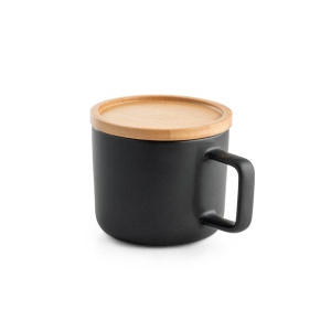 hi!™ FANGIO Cană din ceramică cu capac și bază din bambus 230 mL