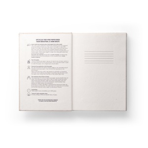 hi!™ ORGANIC RIGID Blocnotes A5 cu copertă dură realizată din materie organică de elefant (80%)