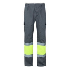 hi!™ VL ATHENA Pantaloni din twill în două tonuri (210g/m²), căptușiți, cu mai multe buzunare, din bumbac (20%) și poliester (80%)