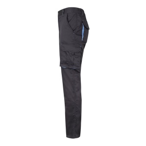 hi!™ VL FIDES Pantaloni extensibili cu buzunare multiple (240g/m²), în două tonuri, din bumbac (46%), EME (38%) și poliester (16%)