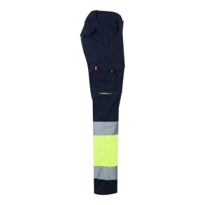 hi!™ VL ZEUS LARGE Pantaloni elastici cu buzunare multiple, în două tonuri (240 g/m²), din bumbac (46%), EME (38%) și poliester (16%) - Img 13