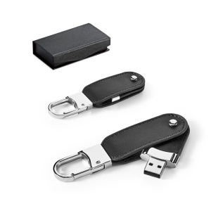HI BRAGG 8GB. USB memory with 8GB in PU and with carabiner clip